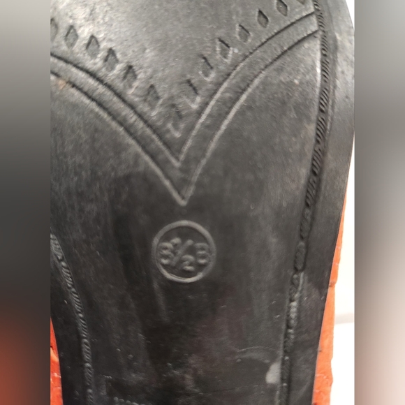 Sam & Libby Terracotta Suede Cutout Mules. Size 8.5 - Picture 8 of 9